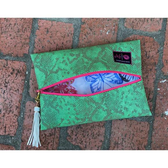 NEW MAKEUP JUNKIE secret garden mini bag in green - Picture 1 of 1